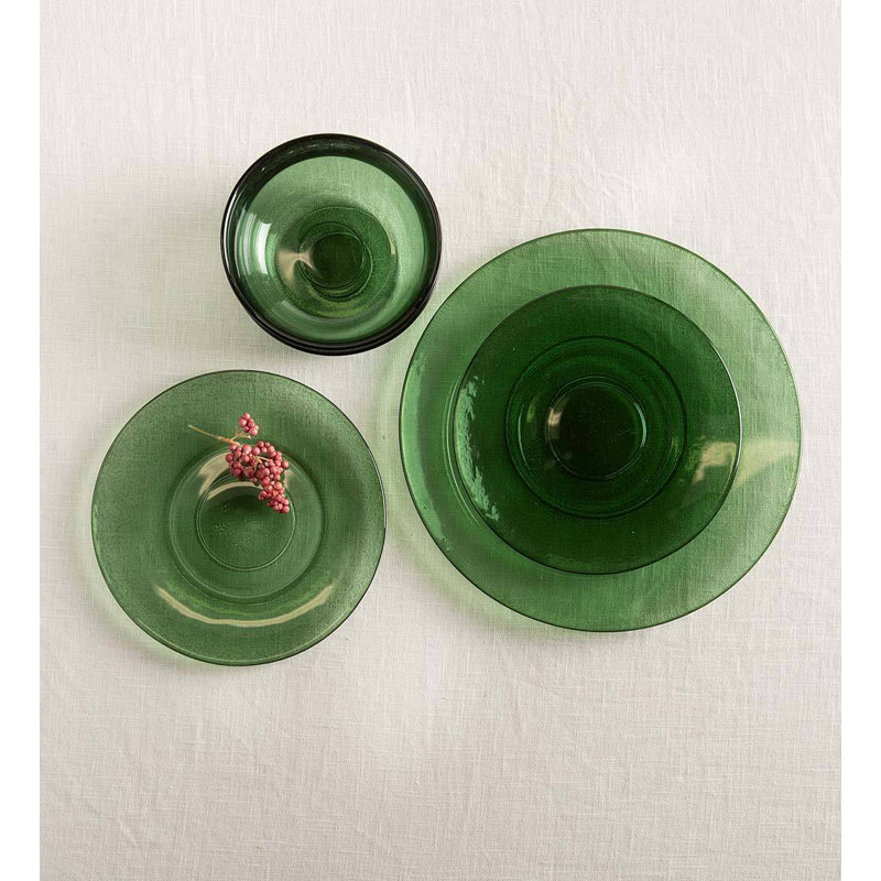 VivaTerra Recycled Glass Dinner Plates Wayfair